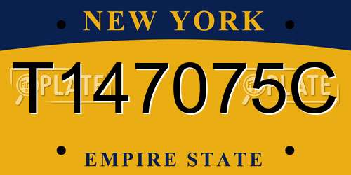 T147075C New York License Plate