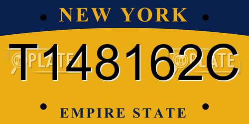T148162C New York License Plate