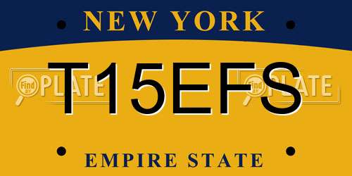 T15EFS New York License Plate