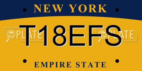 T18EFS New York License Plate