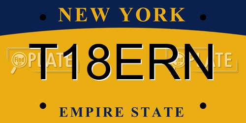 T18ERN New York License Plate