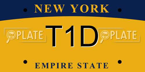 T1D New York License Plate