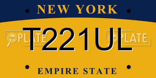 T221UL New York License Plate