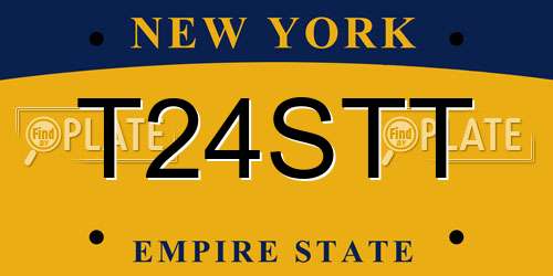 T24STT New York License Plate