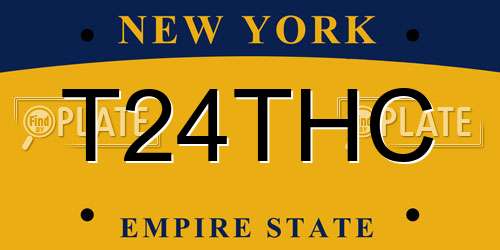 T24THC New York License Plate