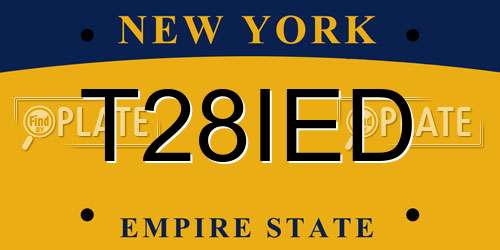 T28IED New York License Plate