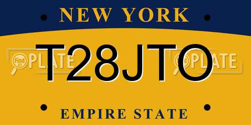 T28JTO New York License Plate