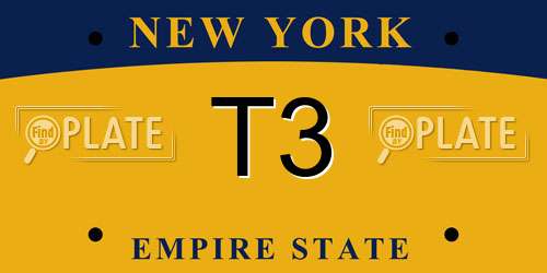 T3 New York License Plate