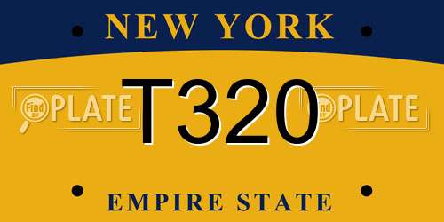 T320 New York License Plate
