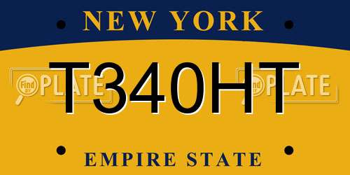 T340HT New York License Plate