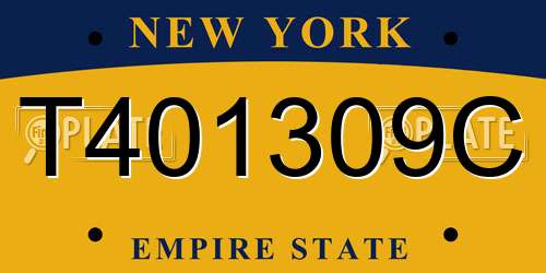 T401309C New York License Plate