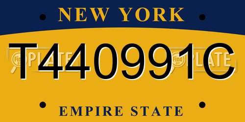 T440991C New York License Plate