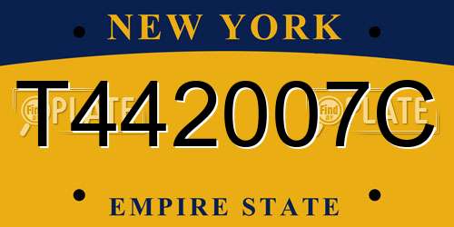 T442007C New York License Plate