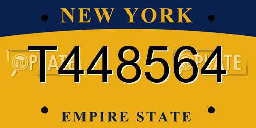 T448564 New York License Plate