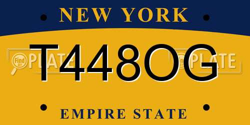 T448OG New York License Plate
