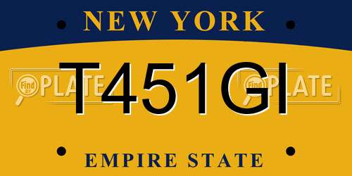 T451GI New York License Plate