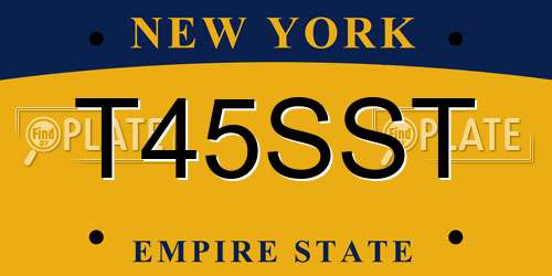 T45SST New York License Plate