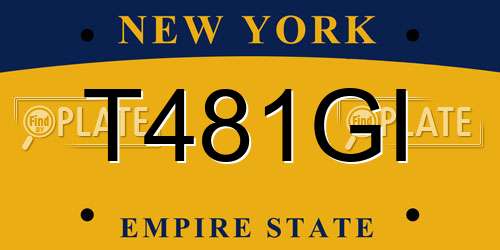 T481GI New York License Plate
