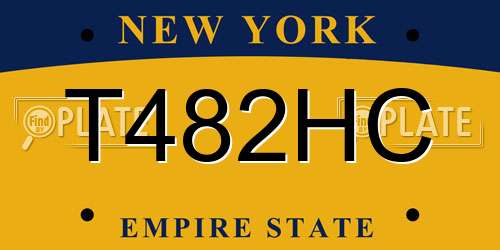 T482HC New York License Plate