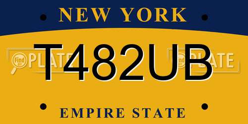 T482UB New York License Plate