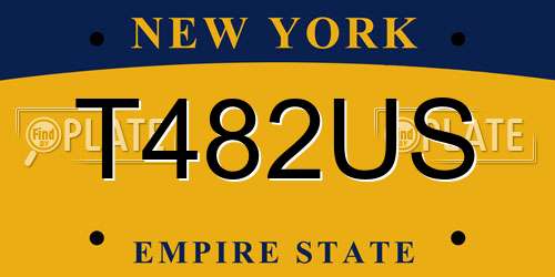 T482US New York License Plate