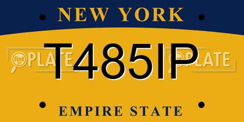 T485IP New York License Plate