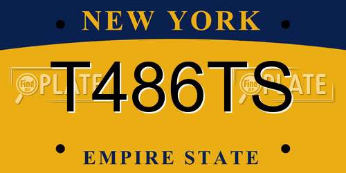 T486TS New York License Plate