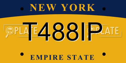 T488IP New York License Plate