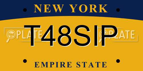 T48SIP New York License Plate