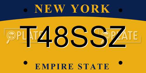 T48SSZ New York License Plate