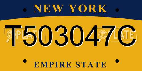 T503047C New York License Plate