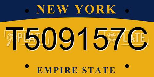 T509157C New York License Plate