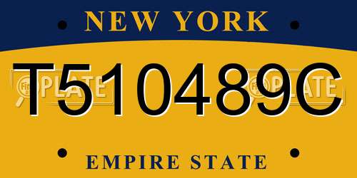 T510489C New York License Plate