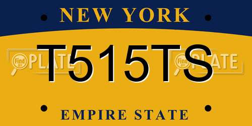 T515TS New York License Plate