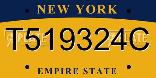 T519324C New York License Plate