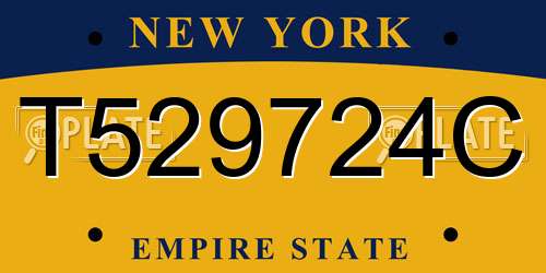 T529724C New York License Plate