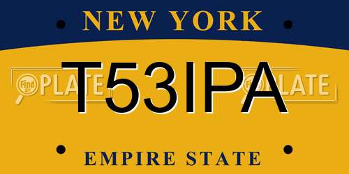 T53IPA New York License Plate