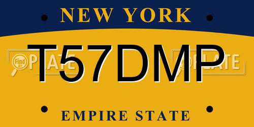 T57DMP New York License Plate