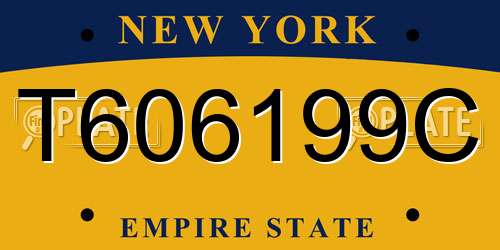 T606199C New York License Plate