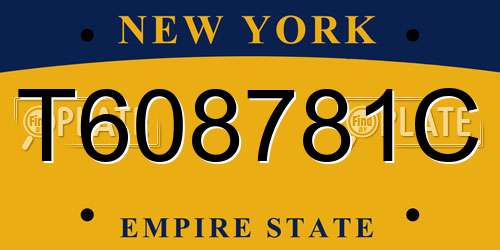 T608781C New York License Plate