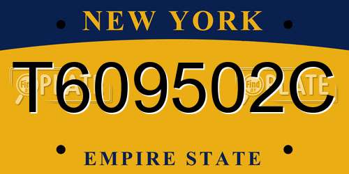 T609502C New York License Plate