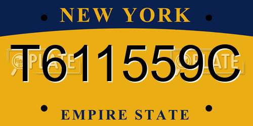 T611559C New York License Plate