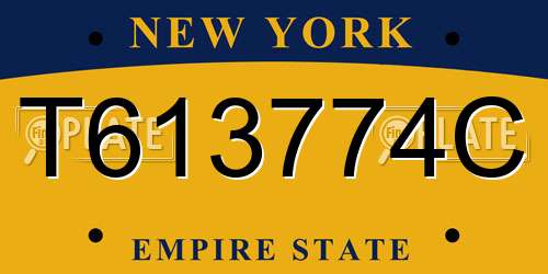 T613774C New York License Plate