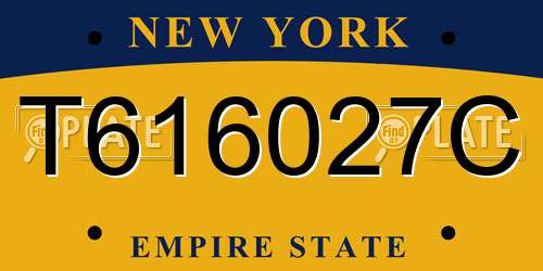 T616027C New York License Plate