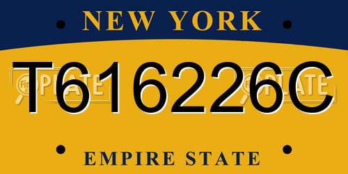T616226C New York License Plate