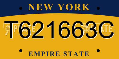T621663C New York License Plate
