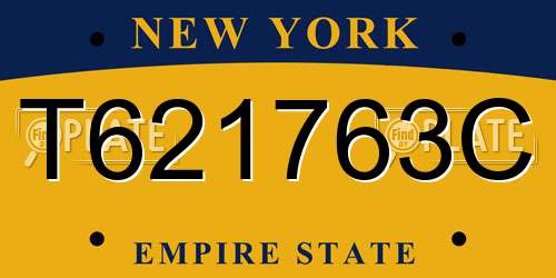 T621763C New York License Plate