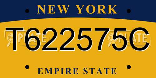 T622575C New York License Plate