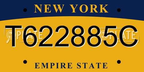 T622885C New York License Plate