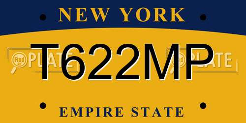 T622MP New York License Plate